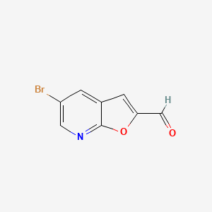 molecular formula C8H4BrNO2 B1522796 5-Bromofuro[2,3-b]pyridine-2-carbaldehyde CAS No. 1299607-73-0