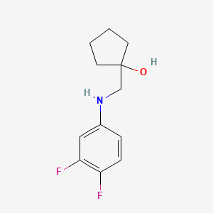 molecular formula C12H15F2NO B15227990 1-(((3,4-Difluorophenyl)amino)methyl)cyclopentan-1-ol 