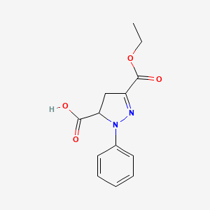 3-(ethoxycarbonyl)-1-phenyl-4,5-dihydro-1H-pyrazole-5-carboxylic acid