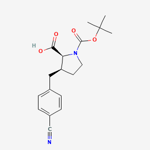 (2S,3R)-1-(tert-Butoxycarbonyl)-3-(4-cyanobenzyl)pyrrolidine-2-carboxylic acid