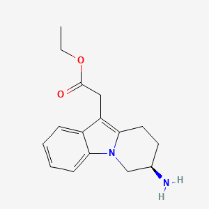 molecular formula C16H20N2O2 B15228012 Ethyl (R)-2-(7-amino-6,7,8,9-tetrahydropyrido[1,2-a]indol-10-yl)acetate 