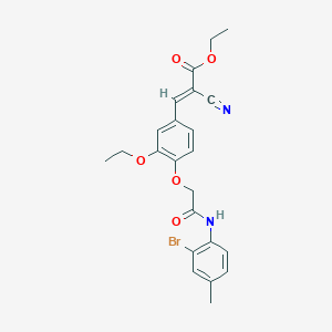 Ethyl 3-(4-(2-((2-bromo-4-methylphenyl)amino)-2-oxoethoxy)-3-ethoxyphenyl)-2-cyanoacrylate