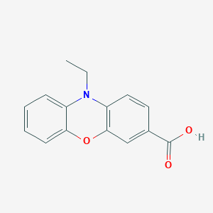 molecular formula C15H13NO3 B15228021 10-Ethyl-10H-phenoxazine-3-carboxylic acid 