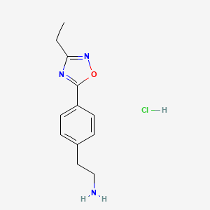 2-[4-(3-Ethyl-1,2,4-oxadiazol-5-yl)phenyl]ethan-1-amine hydrochloride
