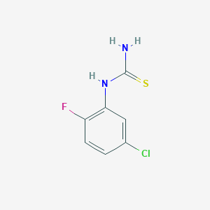 molecular formula C7H6ClFN2S B15228031 1-(5-Chloro-2-fluorophenyl)thiourea 