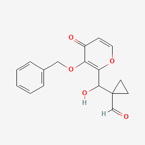 1-((3-(Benzyloxy)-4-oxo-4H-pyran-2-yl)(hydroxy)methyl)cyclopropane-1-carbaldehyde