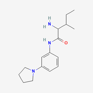 molecular formula C16H25N3O B1522804 2-amino-3-methyl-N-[3-(pyrrolidin-1-yl)phenyl]pentanamide CAS No. 1218302-03-4