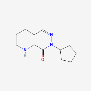 molecular formula C12H17N3O B15228051 7-Cyclopentyl-1,2,3,4-tetrahydropyrido[2,3-d]pyridazin-8(7H)-one 