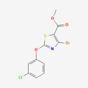 Methyl 4-bromo-2-(3-chlorophenoxy)thiazole-5-carboxylate