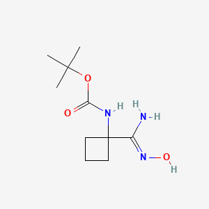 tert-butyl N-[1-(N-hydroxycarbamimidoyl)cyclobutyl]carbamate