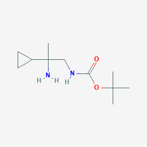 molecular formula C11H22N2O2 B1522810 tert-butyl N-(2-amino-2-cyclopropylpropyl)carbamate CAS No. 1269152-51-3