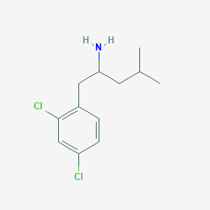 molecular formula C12H17Cl2N B1522811 1-(2,4-Dichlorophenyl)-4-methylpentan-2-amine CAS No. 1178263-14-3