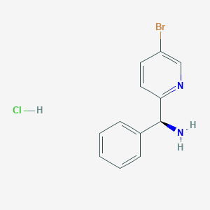 (S)-(5-Bromopyridin-2-yl)(phenyl)methanamine hydrochloride