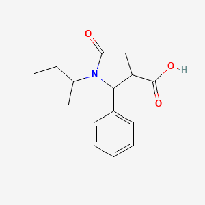 1-(sec-Butyl)-5-oxo-2-phenylpyrrolidine-3-carboxylic acid