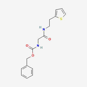 molecular formula C16H18N2O3S B15228164 [(2-Thiophen-2-yl-ethylcarbamoyl)-methyl]-carbamic acid benzyl ester 