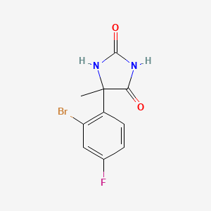 molecular formula C10H8BrFN2O2 B1522817 5-(2-Bromo-4-fluorophenyl)-5-methylimidazolidine-2,4-dione CAS No. 1251925-16-2