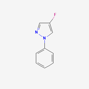 molecular formula C9H7FN2 B15228171 4-Fluoro-1-phenyl-1H-pyrazole 