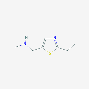 molecular formula C7H12N2S B1522818 [(2-Ethyl-1,3-thiazol-5-yl)methyl](methyl)amine CAS No. 1184195-56-9