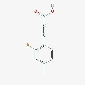 molecular formula C10H7BrO2 B15228186 3-(2-Bromo-4-methylphenyl)propiolic acid 