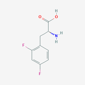 molecular formula C9H9F2NO2 B152282 2,4-二氟-D-苯丙氨酸 CAS No. 266360-60-5