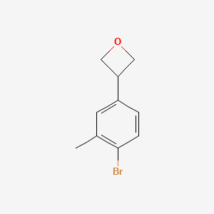 molecular formula C10H11BrO B15228205 3-(4-Bromo-3-methylphenyl)oxetane 