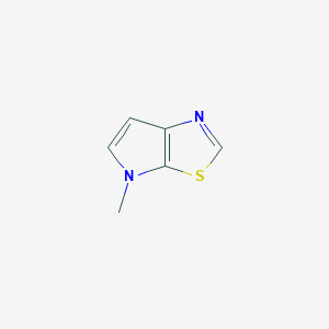 molecular formula C6H6N2S B15228213 4-Methyl-4H-pyrrolo[3,2-d]thiazole 