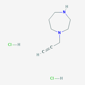 molecular formula C8H16Cl2N2 B1522823 1-(Prop-2-yn-1-yl)-1,4-二氮杂环丁烷二盐酸盐 CAS No. 1258651-07-8