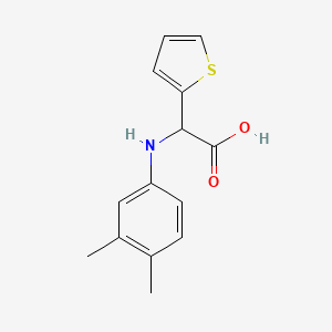 molecular formula C14H15NO2S B15228232 (3,4-Dimethyl-phenylamino)-thiophen-2-yl-acetic acid 