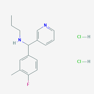 [(4-Fluoro-3-methylphenyl)(pyridin-3-yl)methyl](propyl)amine dihydrochloride