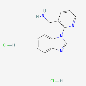 [2-(1H-1,3-benzodiazol-1-yl)pyridin-3-yl]methanamine dihydrochloride