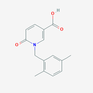 molecular formula C15H15NO3 B15228265 1-(2,5-Dimethylbenzyl)-6-oxo-1,6-dihydropyridine-3-carboxylic acid 