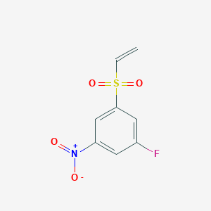 molecular formula C8H6FNO4S B1522827 1-(乙烯磺酰基)-3-氟-5-硝基苯 CAS No. 1184756-81-7