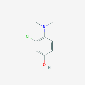 molecular formula C8H10ClNO B15228272 3-Chloro-4-(dimethylamino)phenol 