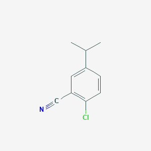 molecular formula C10H10ClN B15228278 2-Chloro-5-isopropylbenzonitrile 