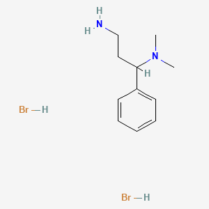 molecular formula C11H20Br2N2 B1522828 (3-氨基-1-苯基丙基)二甲胺二氢溴酸盐 CAS No. 1258650-48-4