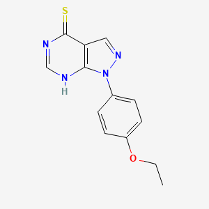 molecular formula C13H12N4OS B15228285 1-(4-Ethoxyphenyl)-1H-pyrazolo[3,4-d]pyrimidine-4-thiol 