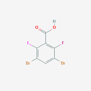 molecular formula C7H2Br2FIO2 B15228296 3,5-Dibromo-2-fluoro-6-iodobenzoic acid CAS No. 1160573-45-4