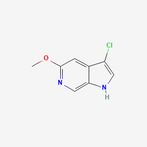 molecular formula C8H7ClN2O B15228301 3-Chloro-5-methoxy-1H-pyrrolo[2,3-c]pyridine 