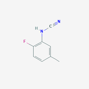 molecular formula C8H7FN2 B1522831 [(2-Fluoro-5-methylphenyl)amino]carbonitrile CAS No. 1248664-55-2