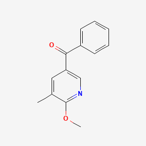 molecular formula C14H13NO2 B15228357 (6-Methoxy-5-methylpyridin-3-yl)(phenyl)methanone 