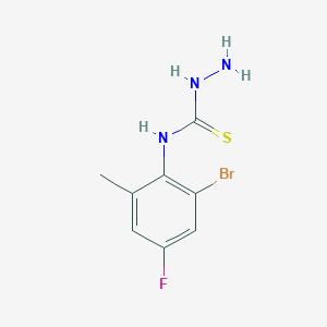 molecular formula C8H9BrFN3S B15228370 N-(2-Bromo-4-fluoro-6-methylphenyl)hydrazinecarbothioamide 