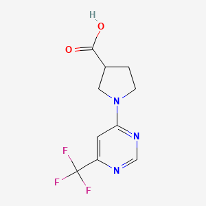 molecular formula C10H10F3N3O2 B15228376 1-(6-(Trifluoromethyl)pyrimidin-4-yl)pyrrolidine-3-carboxylic acid 