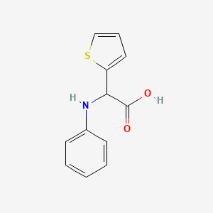 molecular formula C12H11NO2S B15228379 Phenylamino-thiophen-2-yl-acetic acid 