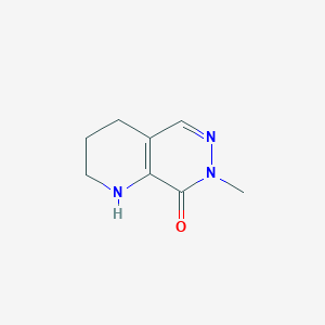 molecular formula C8H11N3O B15228391 7-Methyl-1,2,3,4-tetrahydropyrido[2,3-d]pyridazin-8(7H)-one 