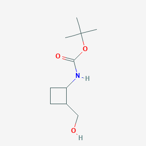 molecular formula C10H19NO3 B15228399 tert-Butyl (2-(hydroxymethyl)cyclobutyl)carbamate 