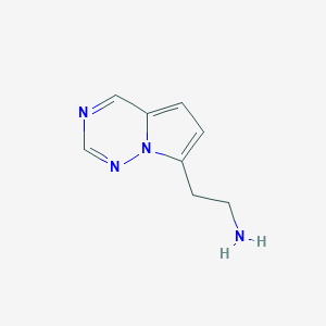 molecular formula C8H10N4 B15228414 2-(Pyrrolo[2,1-f][1,2,4]triazin-7-yl)ethan-1-amine 