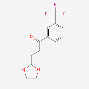 3-(1,3-Dioxolan-2-yl)-1-(3-(trifluoromethyl)phenyl)propan-1-one