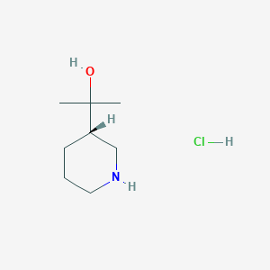 molecular formula C8H18ClNO B15228423 (S)-2-(piperidin-3-yl)propan-2-ol hydrochloride 