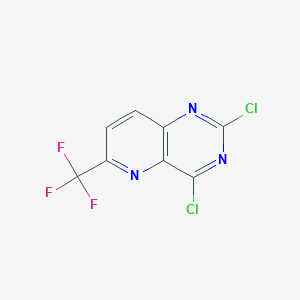 molecular formula C8H2Cl2F3N3 B15228430 2,4-Dichloro-6-(trifluoromethyl)pyrido[3,2-D]pyrimidine 