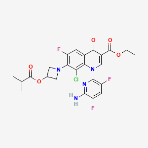 Ethyl 1-(6-amino-3,5-difluoropyridin-2-yl)-8-chloro-6-fluoro-7-(3-(isobutyryloxy)azetidin-1-yl)-4-oxo-1,4-dihydroquinoline-3-carboxylate